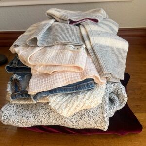 5Lbs 6Pc lot bundle XS-S Anthro Gap Madewell Cashmere Knit Denim cardigan top